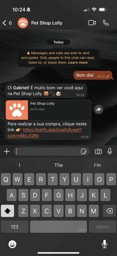 Saudação - WhatsApp Conversation